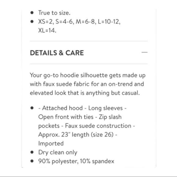 NEW BLANK NYC Faux Suede Hoodie Jacket in Brown Size S - Picture 9 of 9